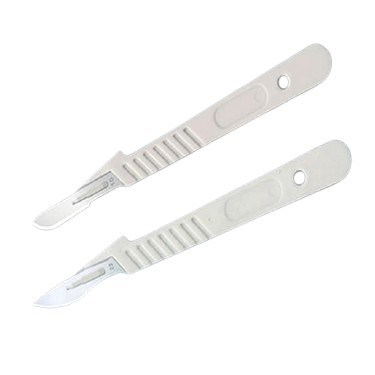 Scalpel jetable (avec poignée en plastique)